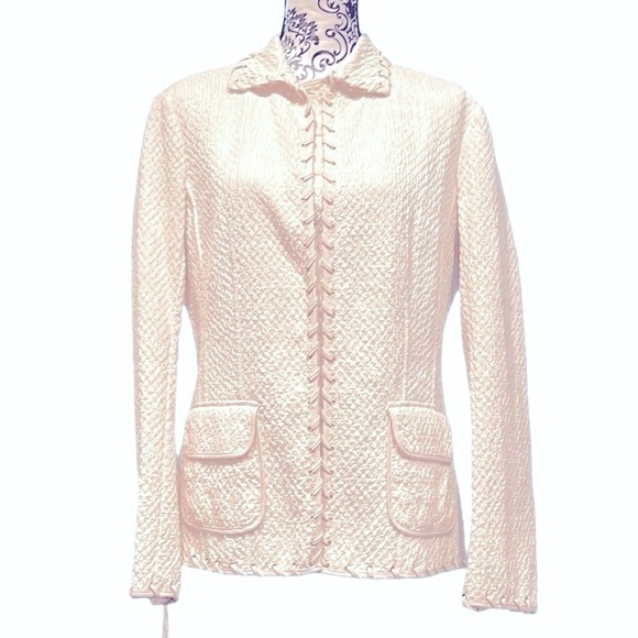 CHEBY Vintage Sporty Cream Woman’s Blazer Size 16 EU 46 Made in Italy - Picture 1 of 11